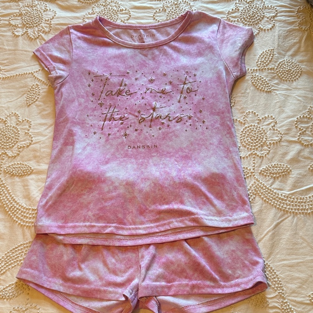 🌷🌷🌷3/$15 Spring Sale. Danskin Kids Starry Pink Pajama Set